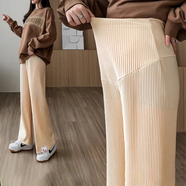 Emma – Ribbed Knit Maternity Pants for Women