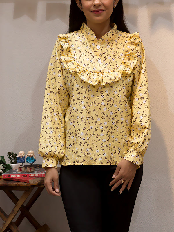 Isadora – Women’s Printed Ruffle Top