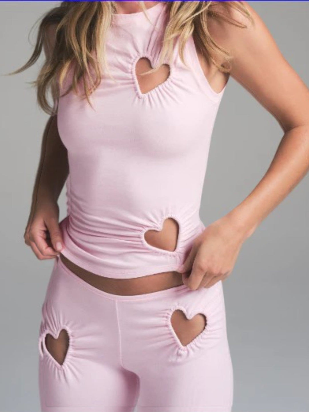 Jade – Heart-Cutout Women’s Stretch Lounge Set