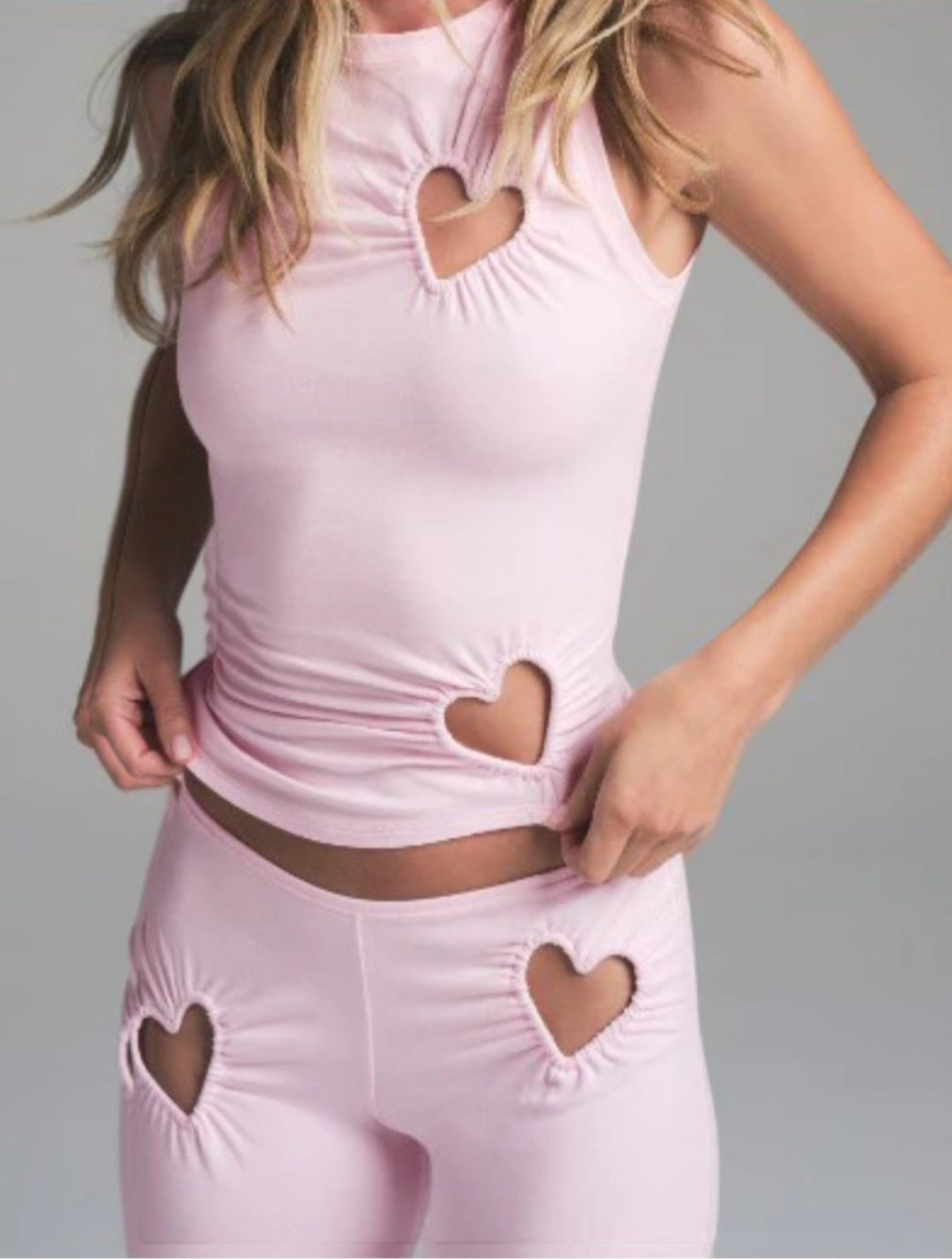 Jade – Heart-Cutout Women’s Stretch Lounge Set