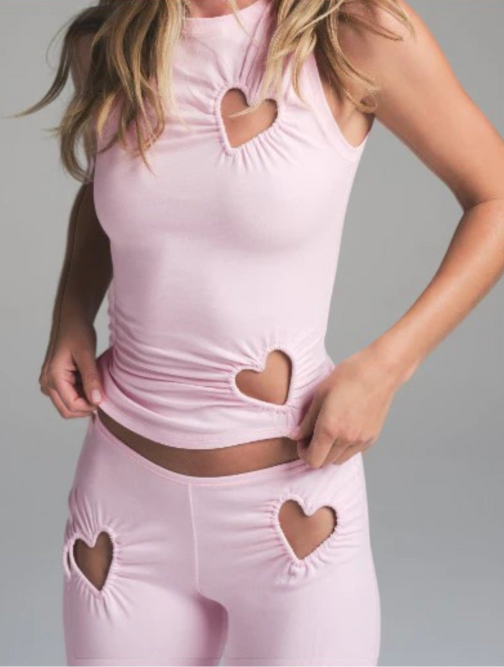 Jade – Heart-Cutout Women’s Stretch Lounge Set