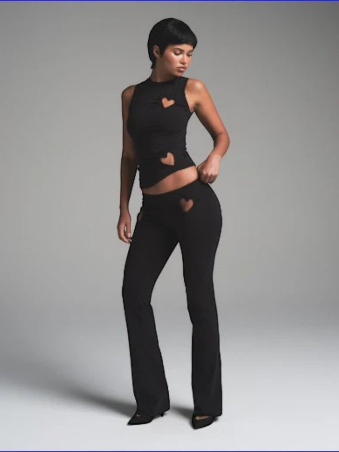 Jade – Heart-Cutout Women’s Stretch Lounge Set