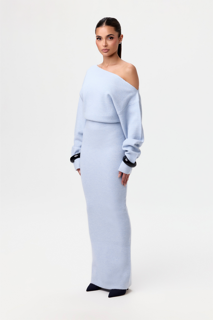 Anica – Off-Shoulder Women’s Knit Sweater Dress
