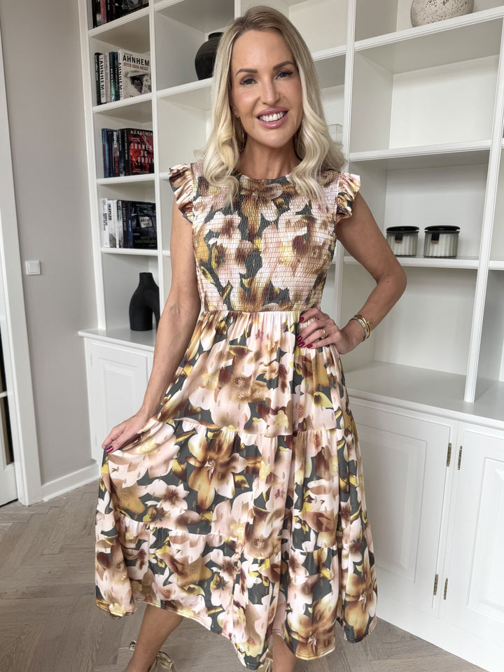 Amélie – Smocked Sleeveless Floral Women’s Dress