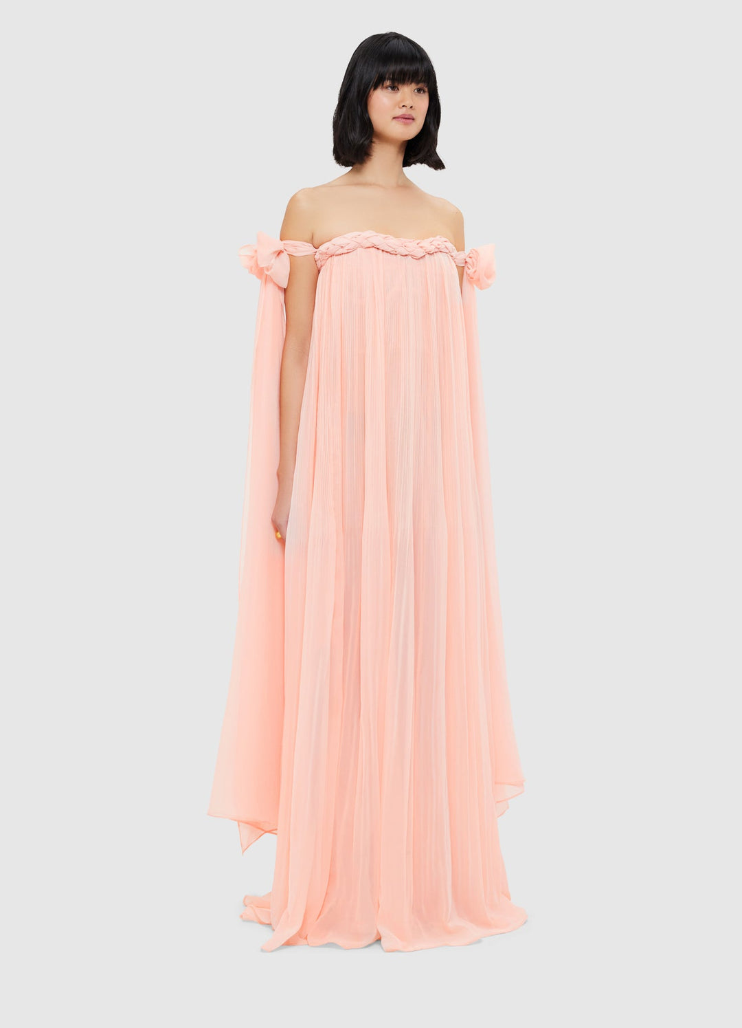 Georgia – Women's Draped Floor-Length Dress