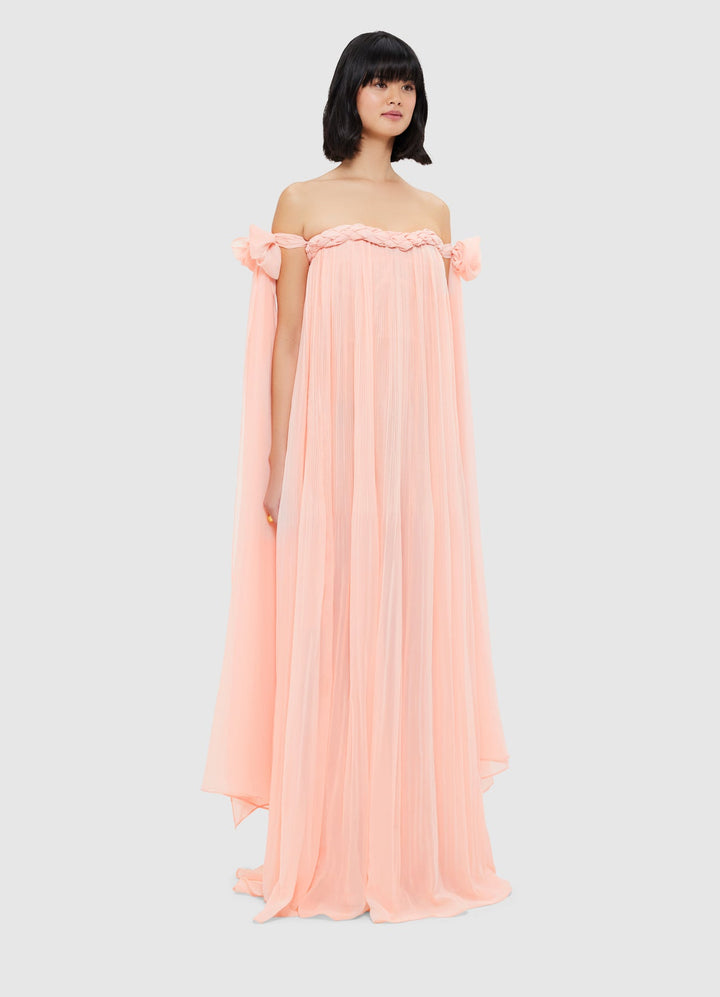 Georgia – Women's Draped Floor-Length Dress