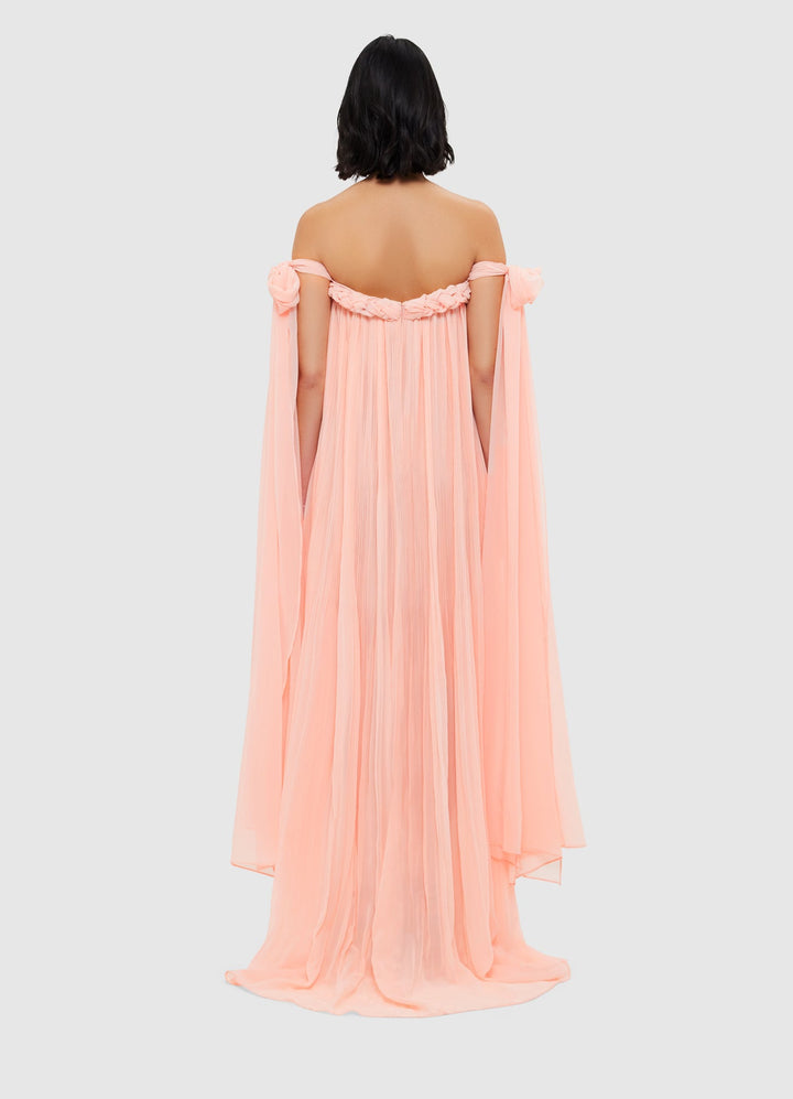 Georgia – Women's Draped Floor-Length Dress