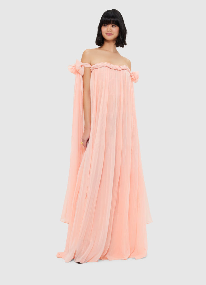 Georgia – Women's Draped Floor-Length Dress