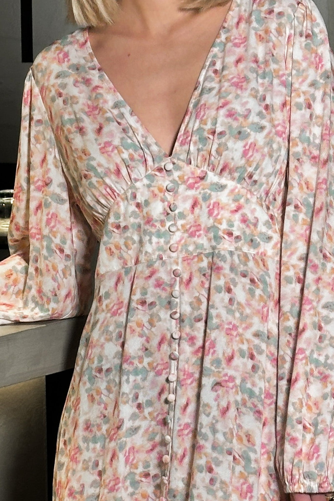 Lilith – Pink Print Maxi Dress for Women
