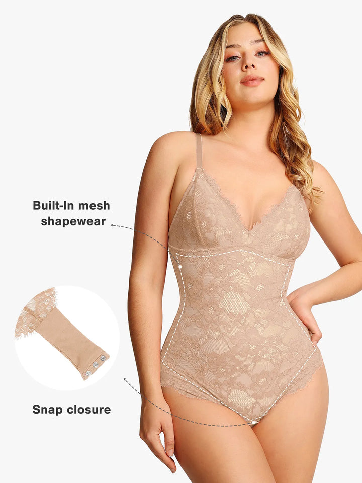 Laura – Firm Control Lace Shaping Bodysuit for Women