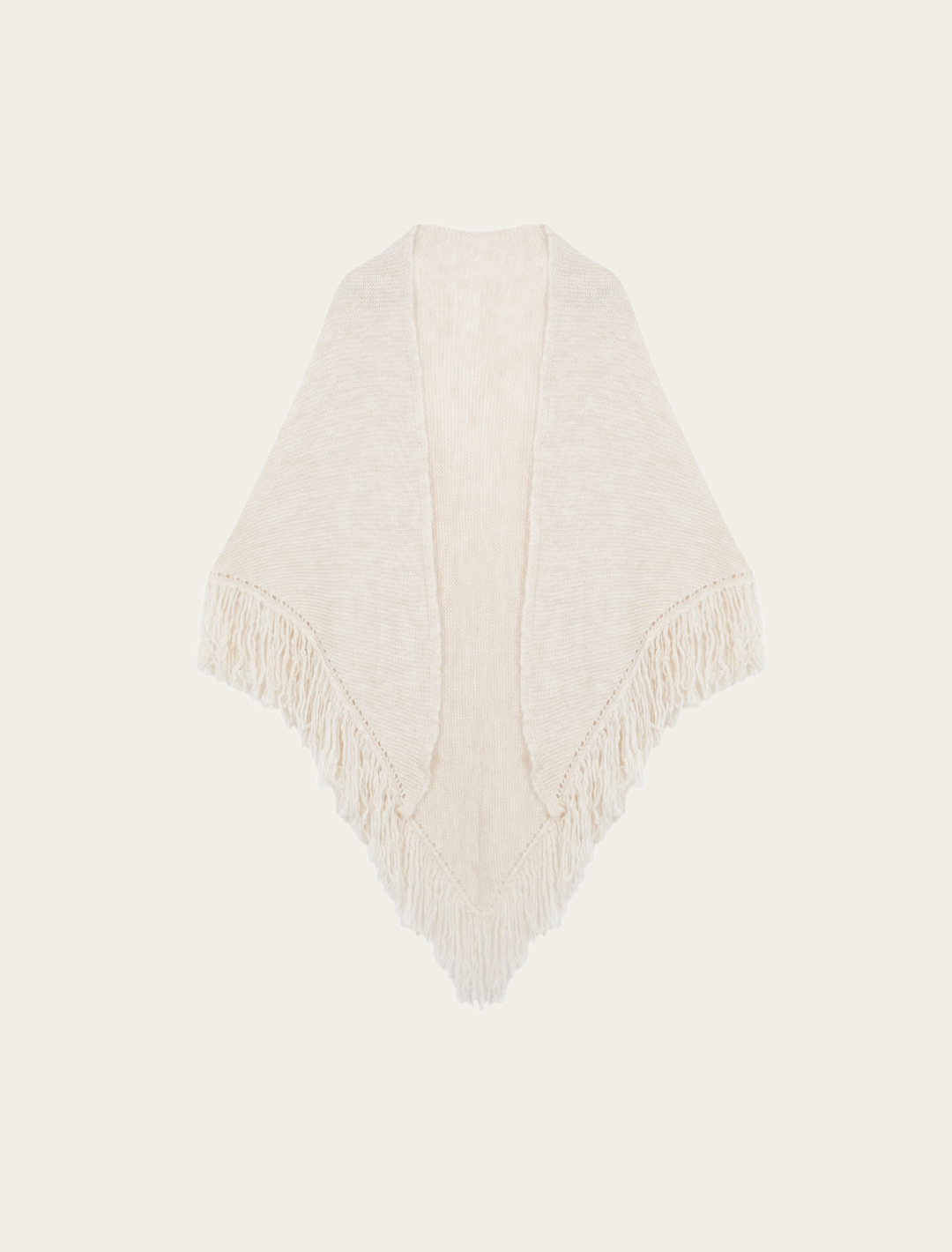 Lucienne – Textured White Women’s Oversized Poncho