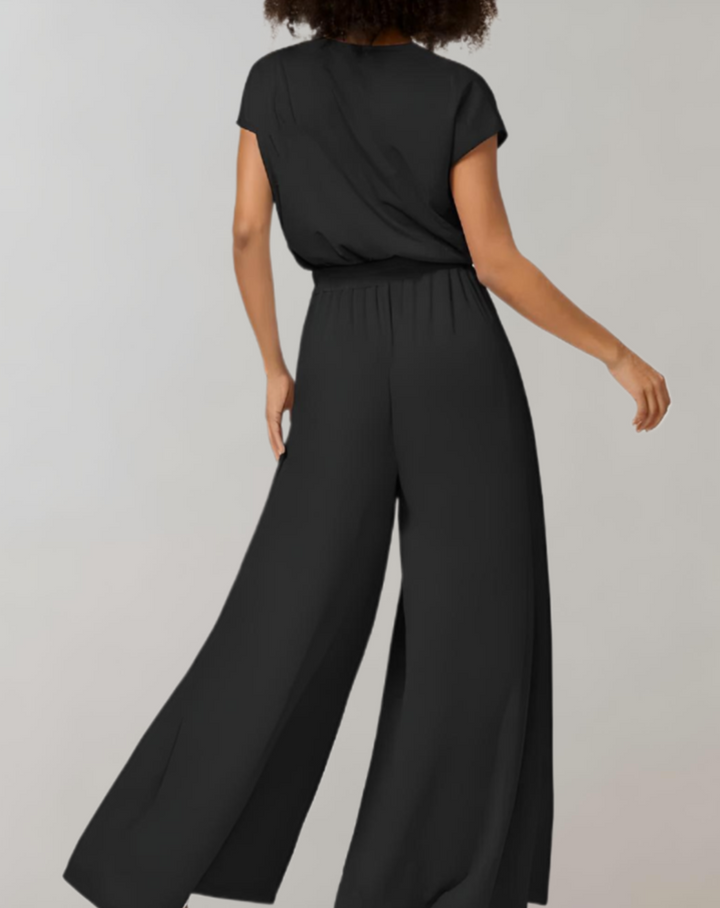 Samantha – Flowy Women’s V-Neck Pocket Jumpsuit