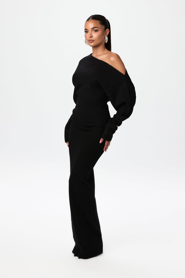Anica – Off-Shoulder Women’s Knit Sweater Dress