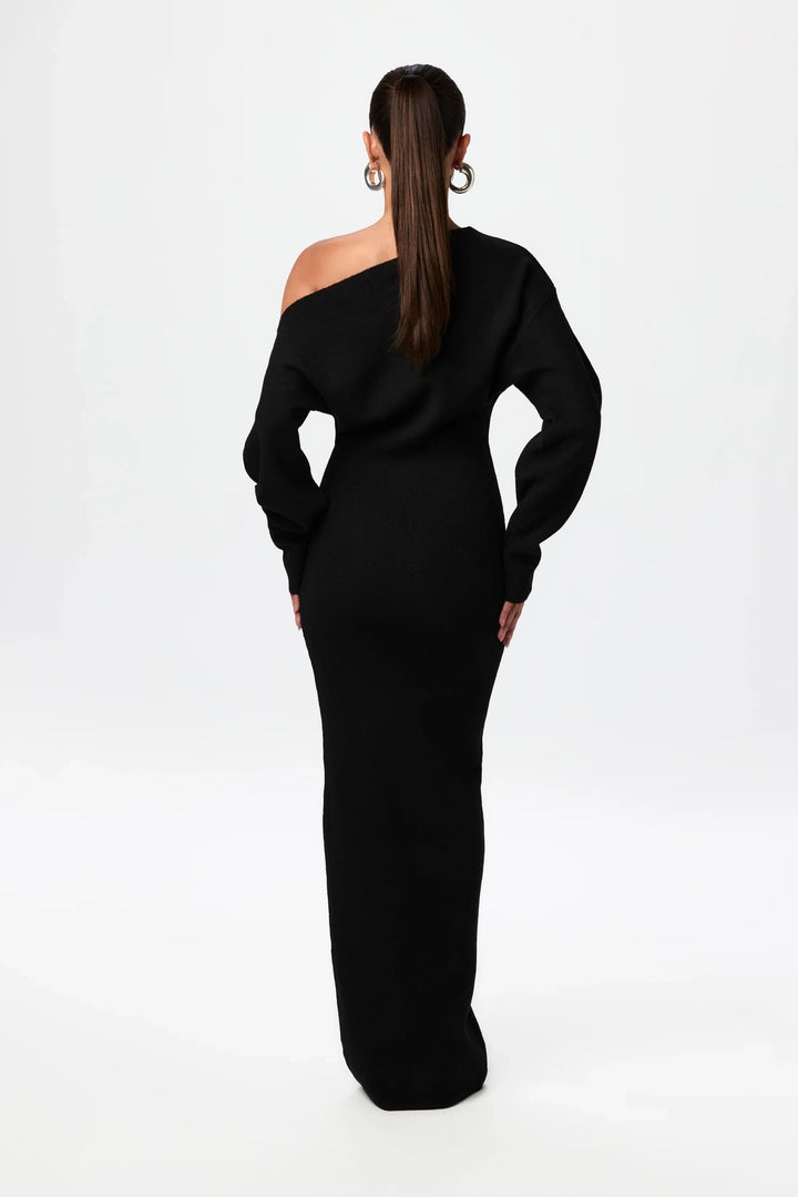 Anica – Off-Shoulder Women’s Knit Sweater Dress