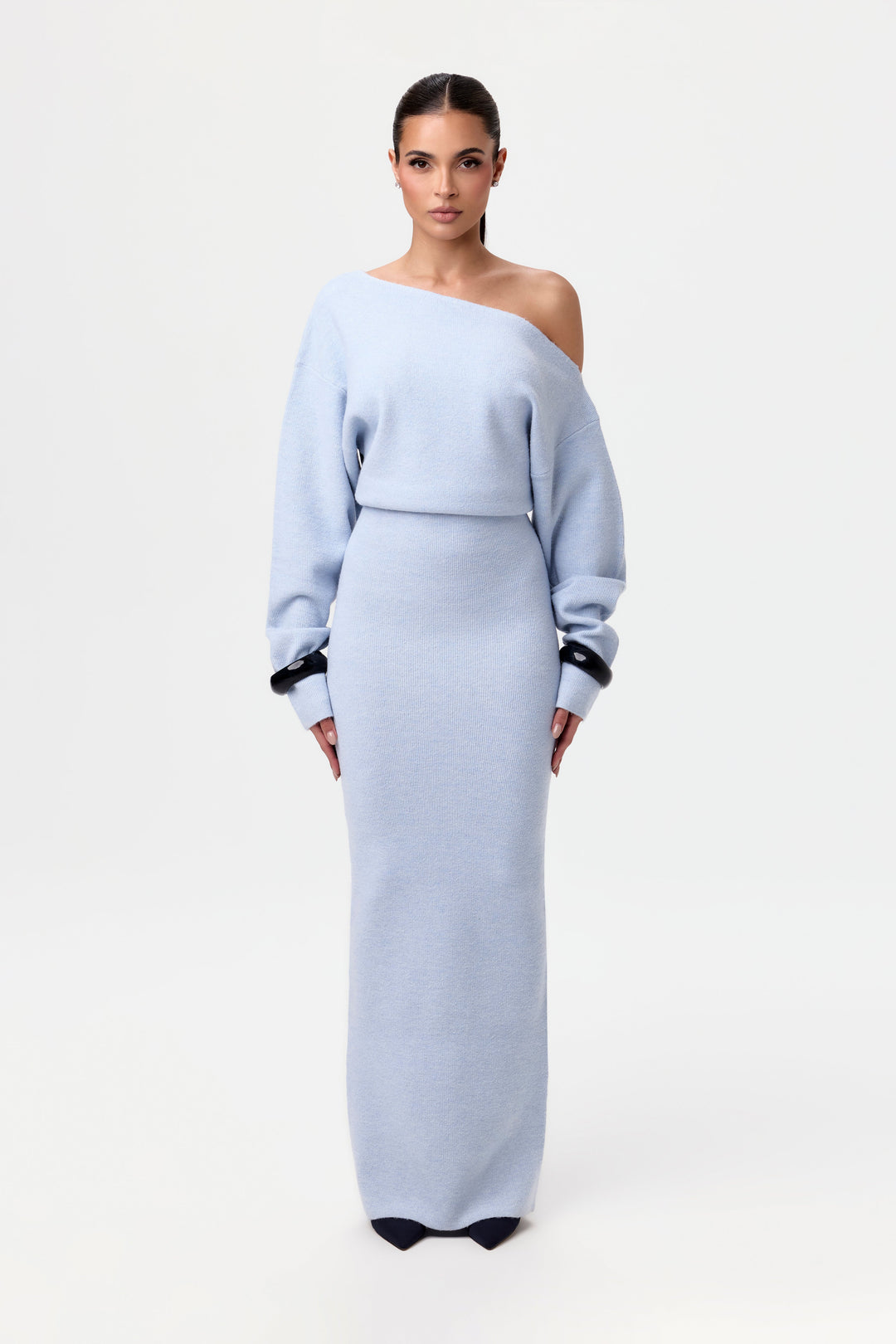 Anica – Off-Shoulder Women’s Knit Sweater Dress