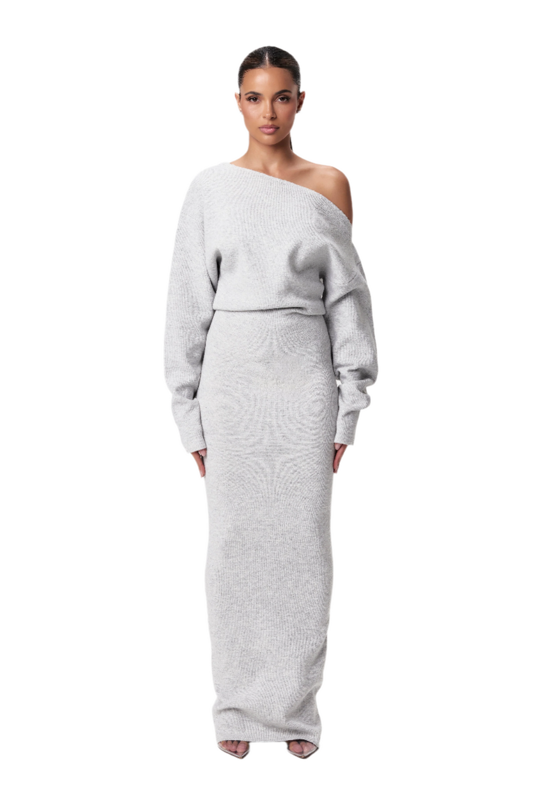 Anica – Off-Shoulder Women’s Knit Sweater Dress