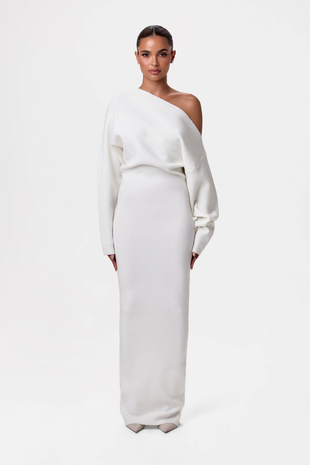 Anica – Off-Shoulder Women’s Knit Sweater Dress