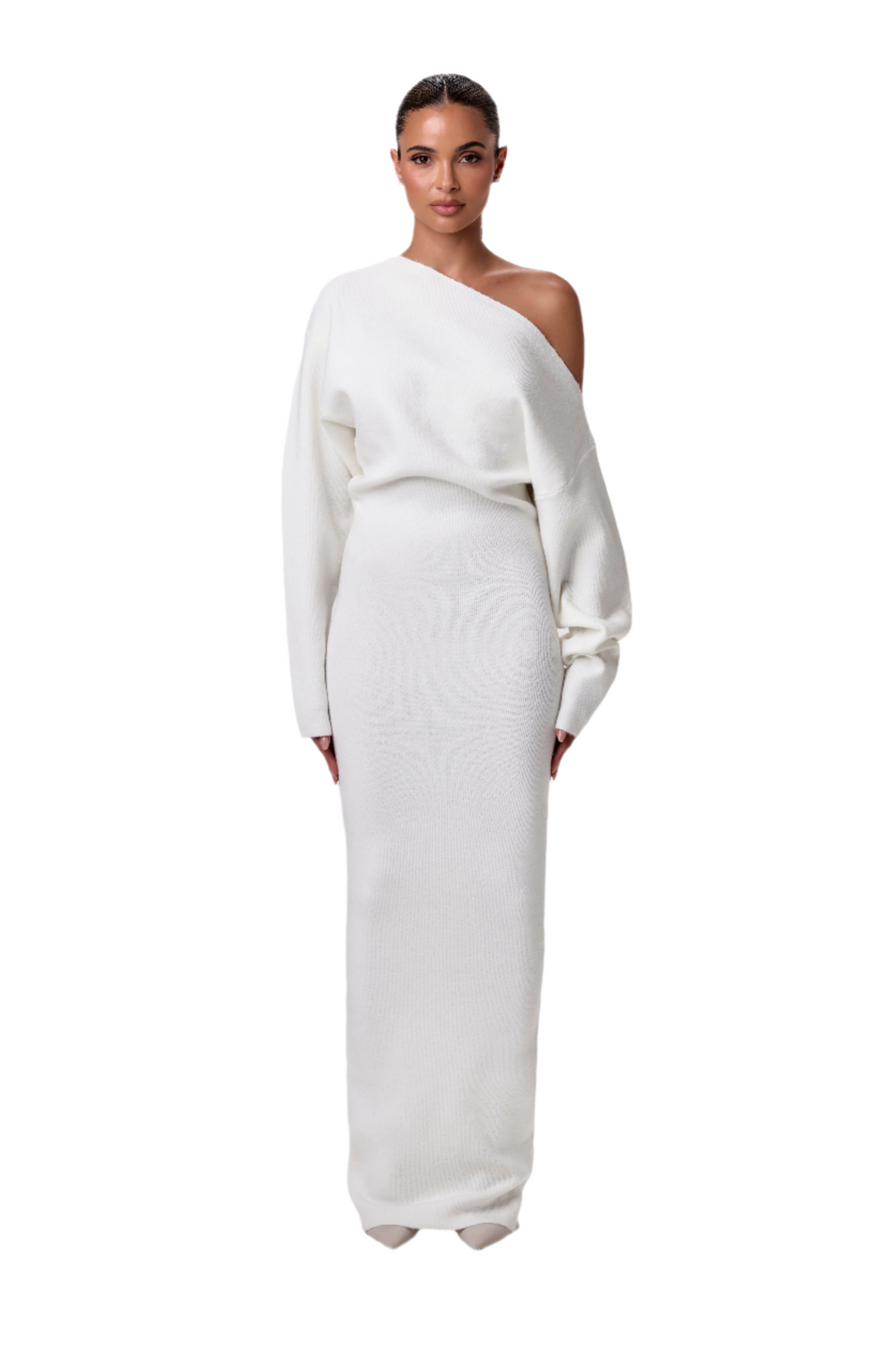 Anica – Off-Shoulder Women’s Knit Sweater Dress