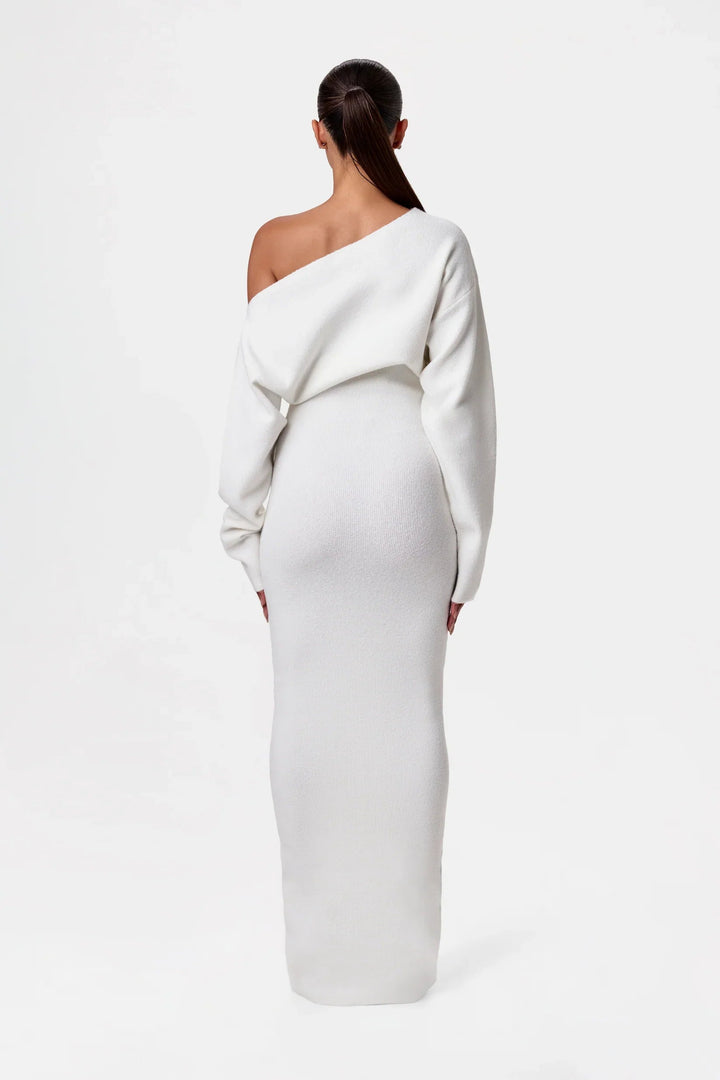 Anica – Off-Shoulder Women’s Knit Sweater Dress