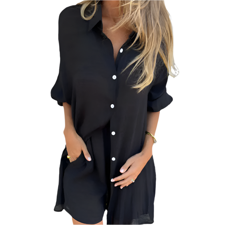 Amélie – Comfortable Long-Sleeve Blouse Set for Women