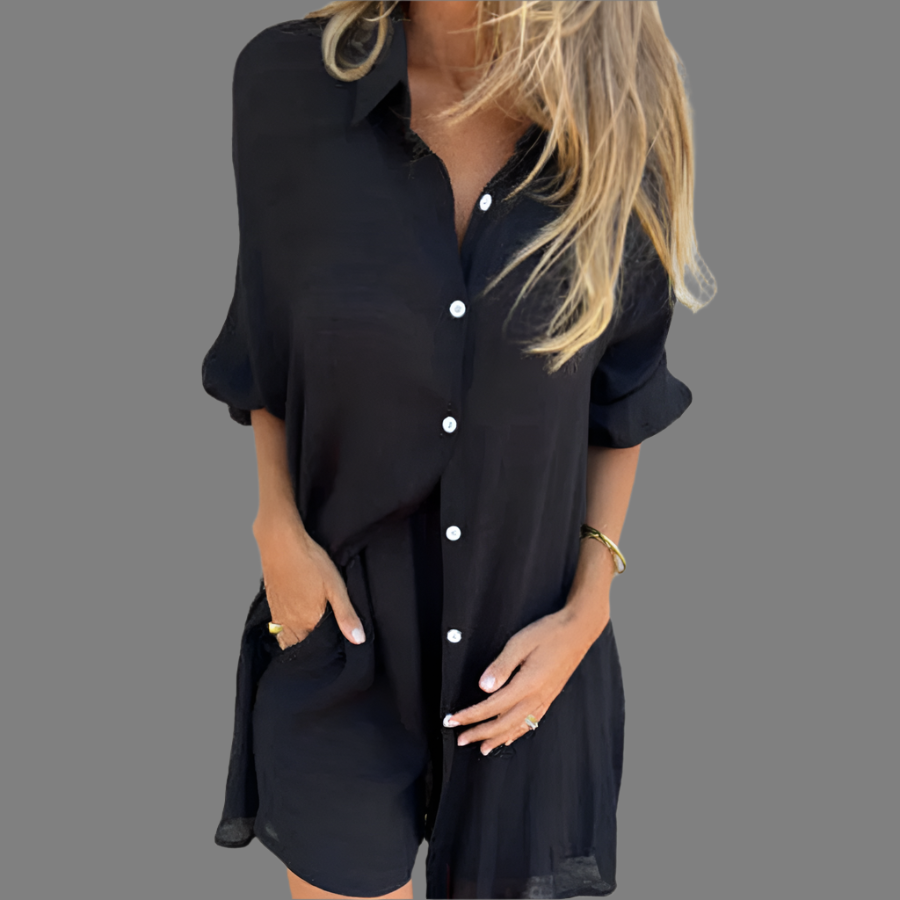 Amélie – Comfortable Long-Sleeve Blouse Set for Women