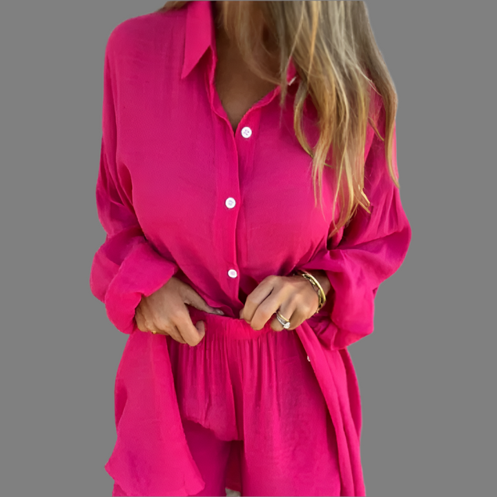 Amélie – Comfortable Long-Sleeve Blouse Set for Women
