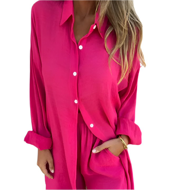 Amélie – Comfortable Long-Sleeve Blouse Set for Women