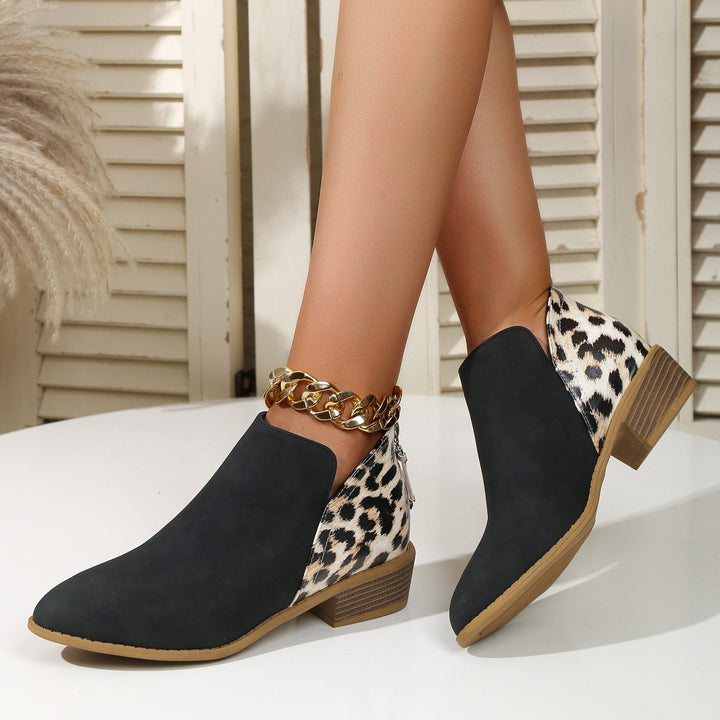 Vivian – Suede-Look Women’s Block Heel Boots