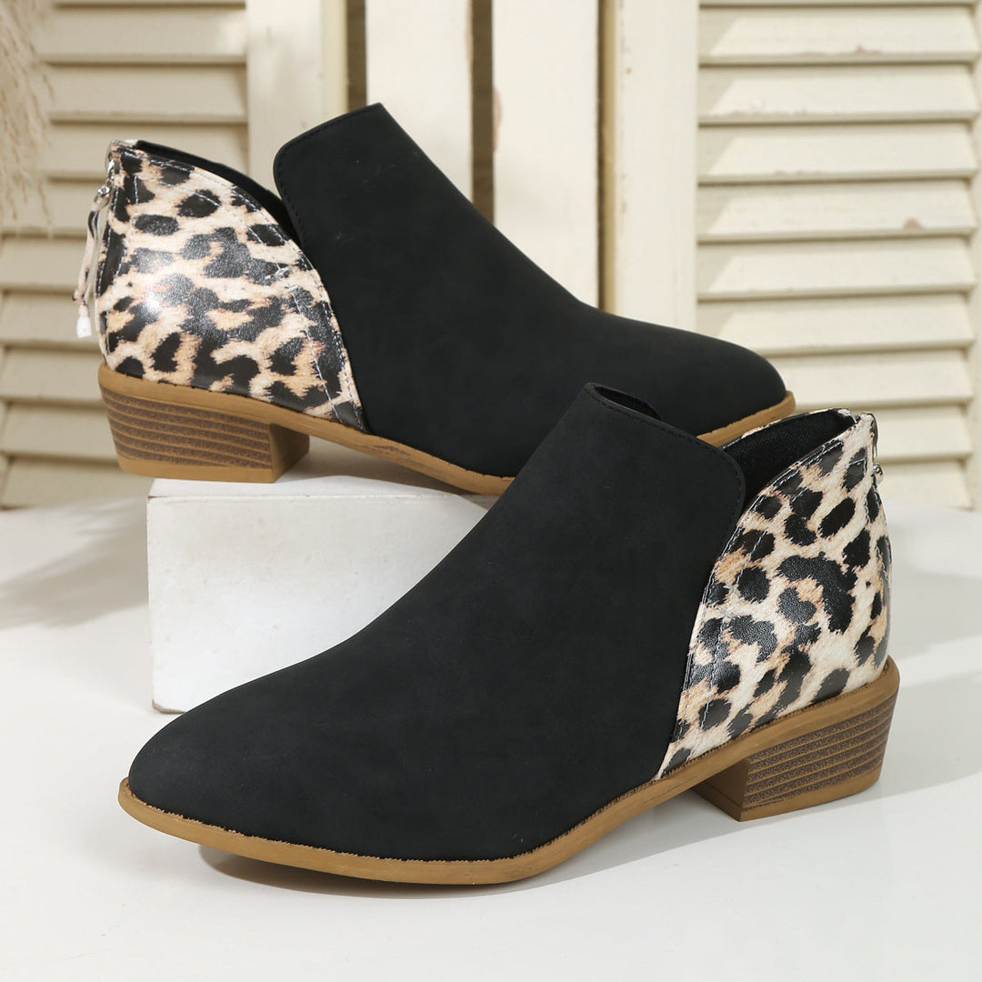 Vivian – Suede-Look Women’s Block Heel Boots
