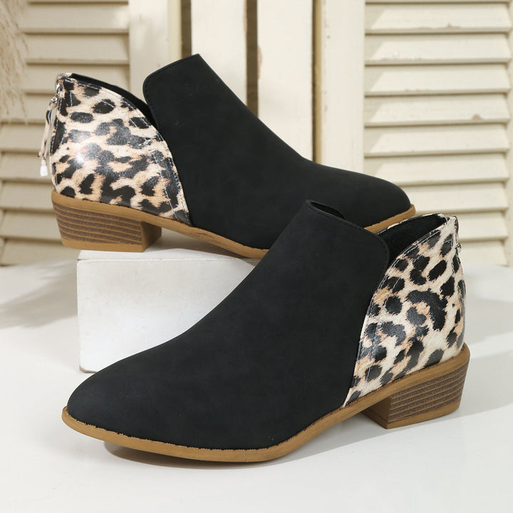 Vivian – Suede-Look Women’s Block Heel Boots