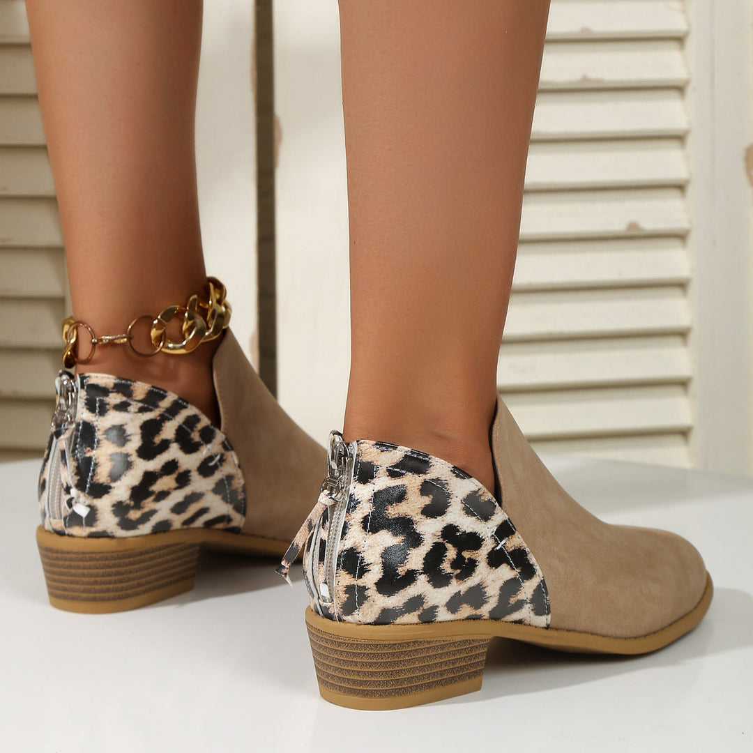 Vivian – Suede-Look Women’s Block Heel Boots