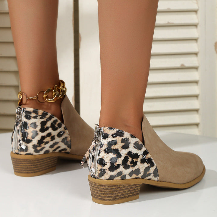 Vivian – Suede-Look Women’s Block Heel Boots