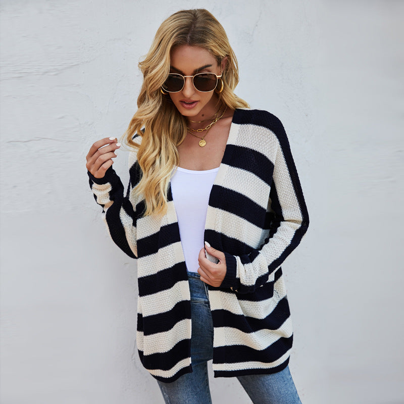 Irene – Striped Women’s Knitted Cardigan