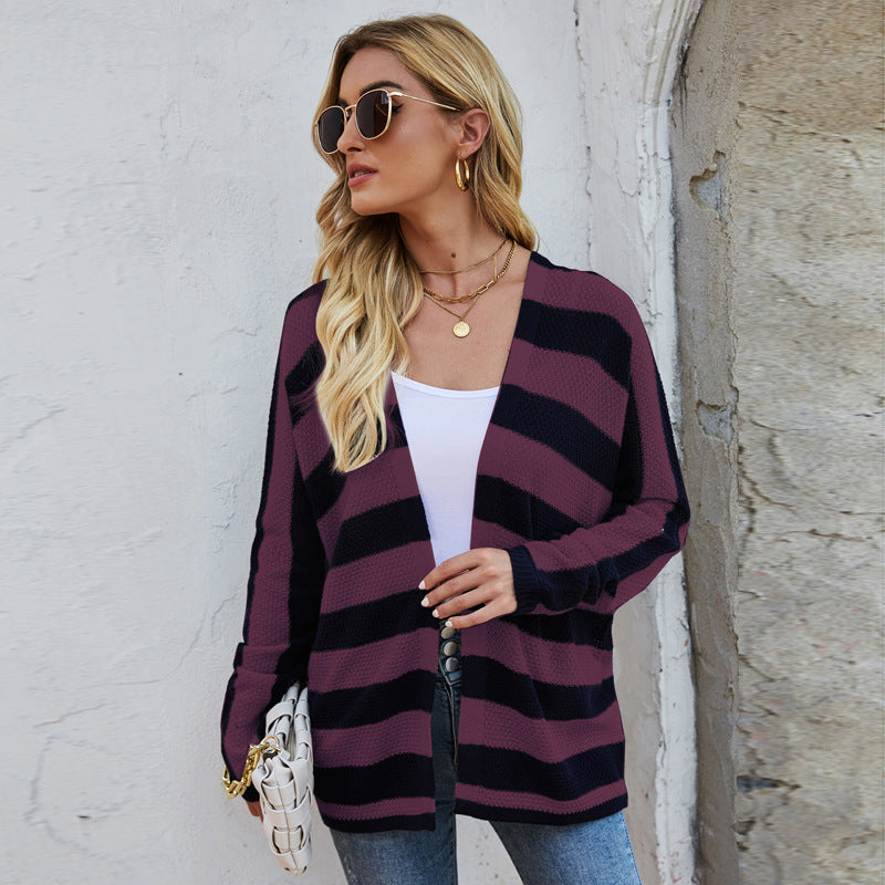 Irene – Striped Women’s Knitted Cardigan