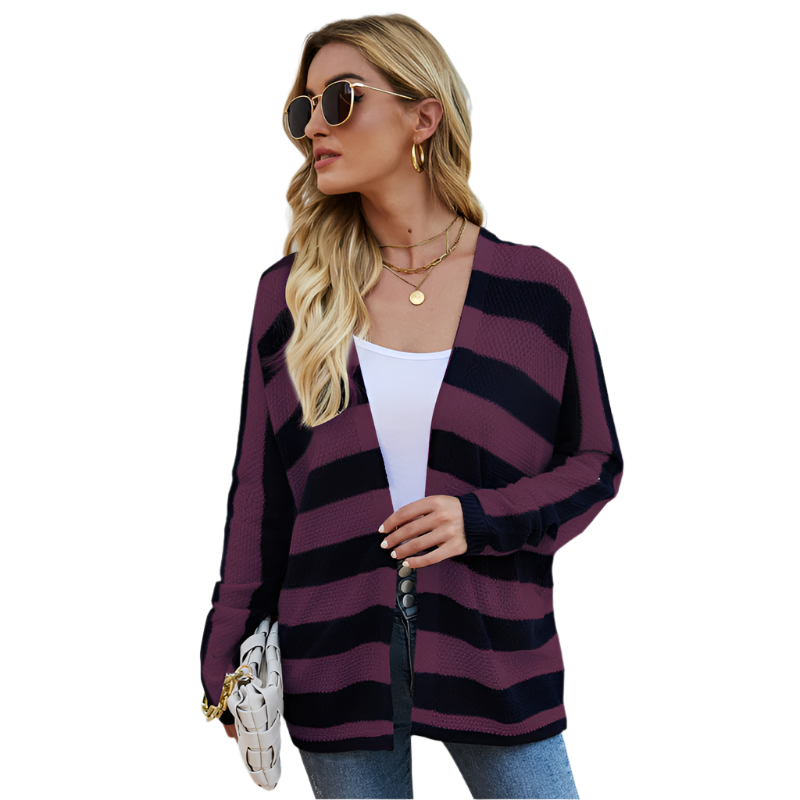 Irene – Striped Women’s Knitted Cardigan