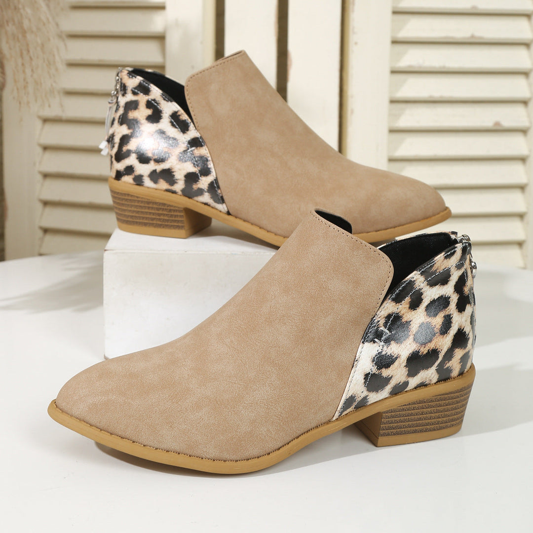 Vivian – Suede-Look Women’s Block Heel Boots
