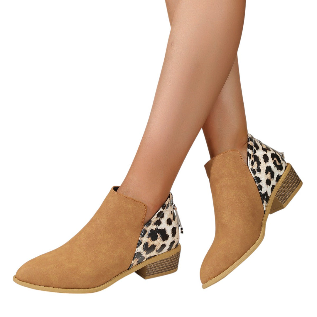 Vivian – Suede-Look Women’s Block Heel Boots