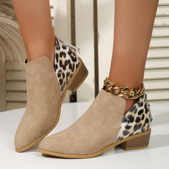 Vivian – Suede-Look Women’s Block Heel Boots