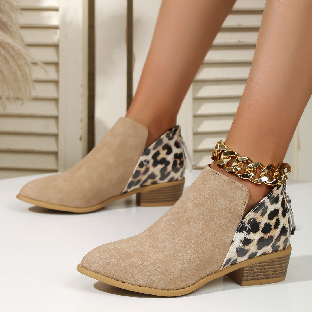 Vivian – Suede-Look Women’s Block Heel Boots