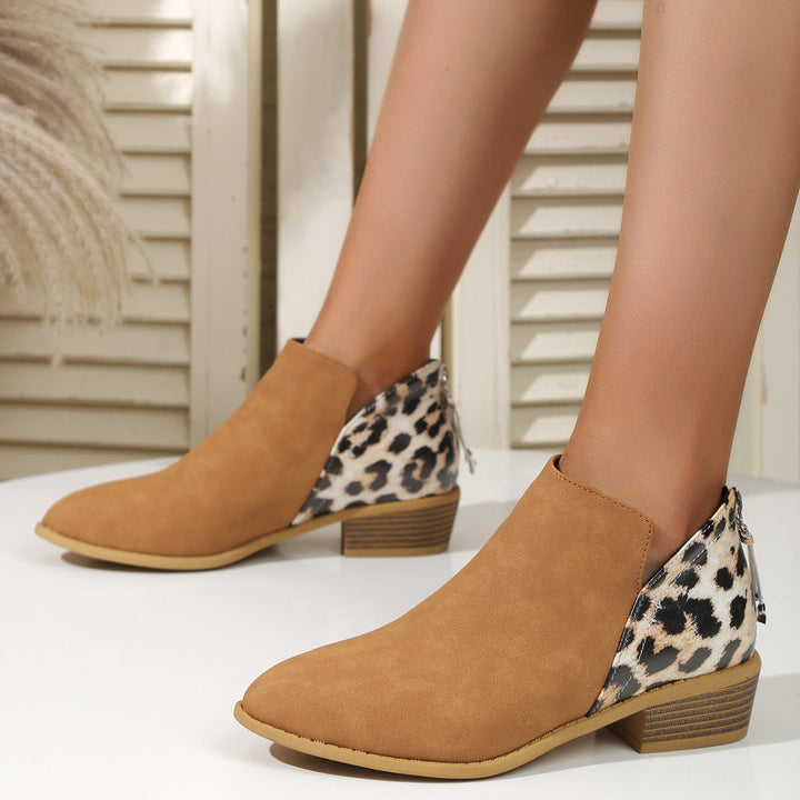 Vivian – Suede-Look Women’s Block Heel Boots