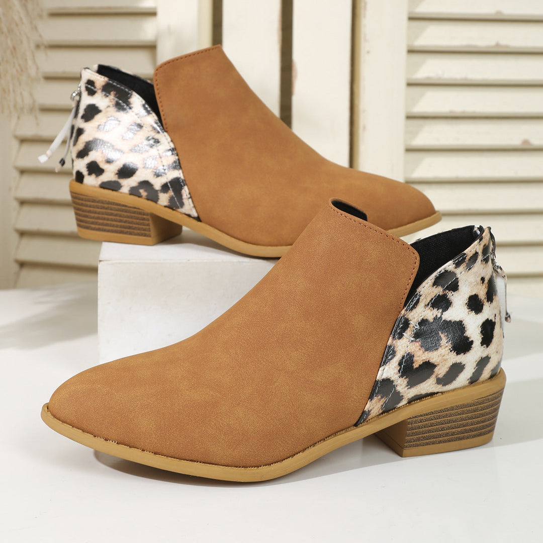 Vivian – Suede-Look Women’s Block Heel Boots