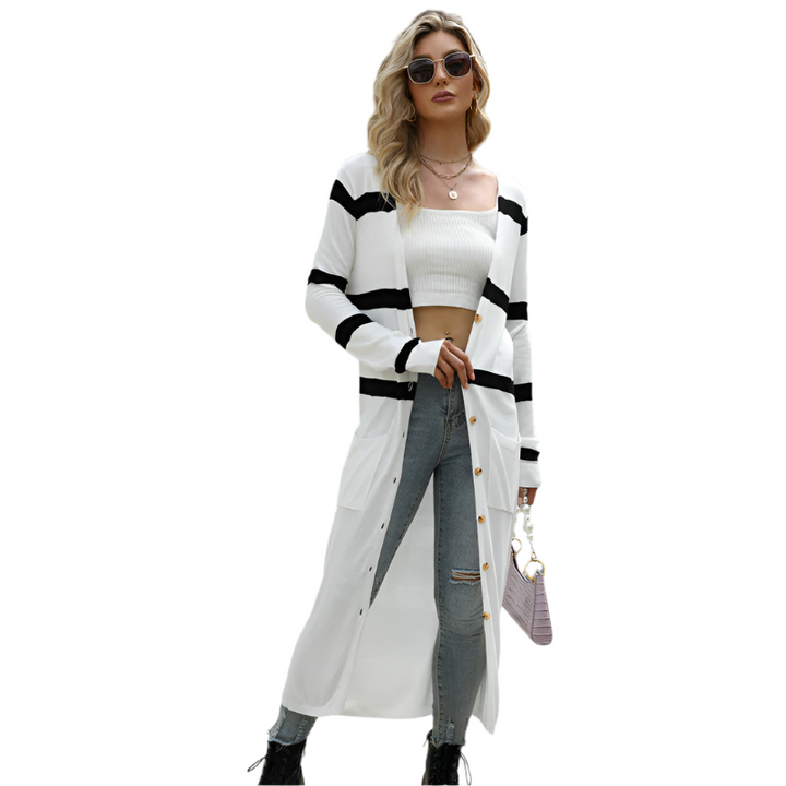 Elena – Lightweight Women’s Long Knitted Cardigan