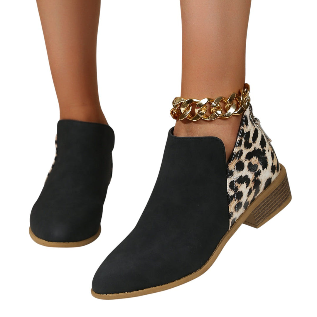 Vivian – Suede-Look Women’s Block Heel Boots