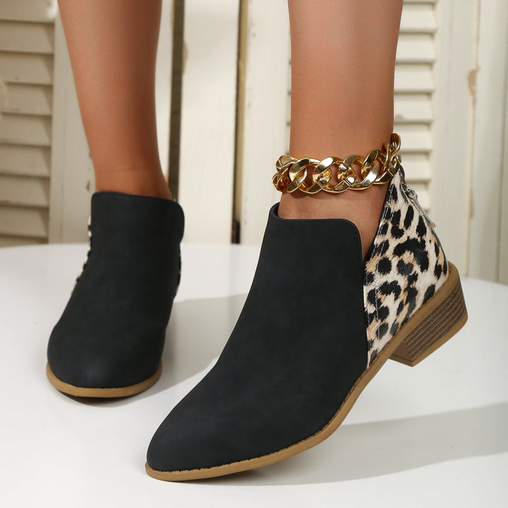 Vivian – Suede-Look Women’s Block Heel Boots