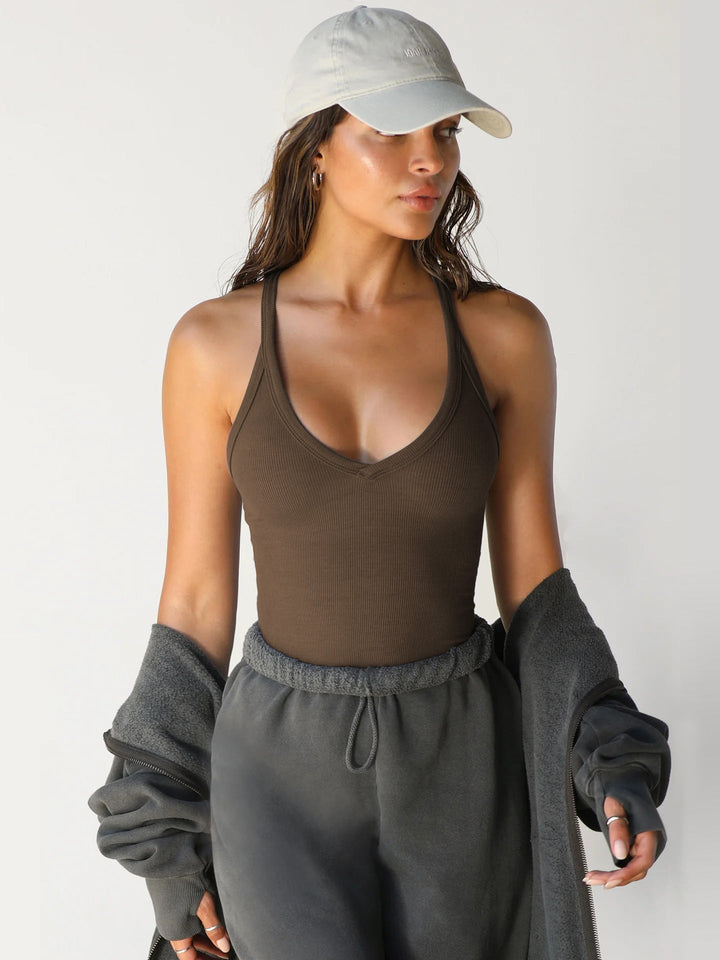 Noémie – Women’s Ribbed Racerback Tank Top