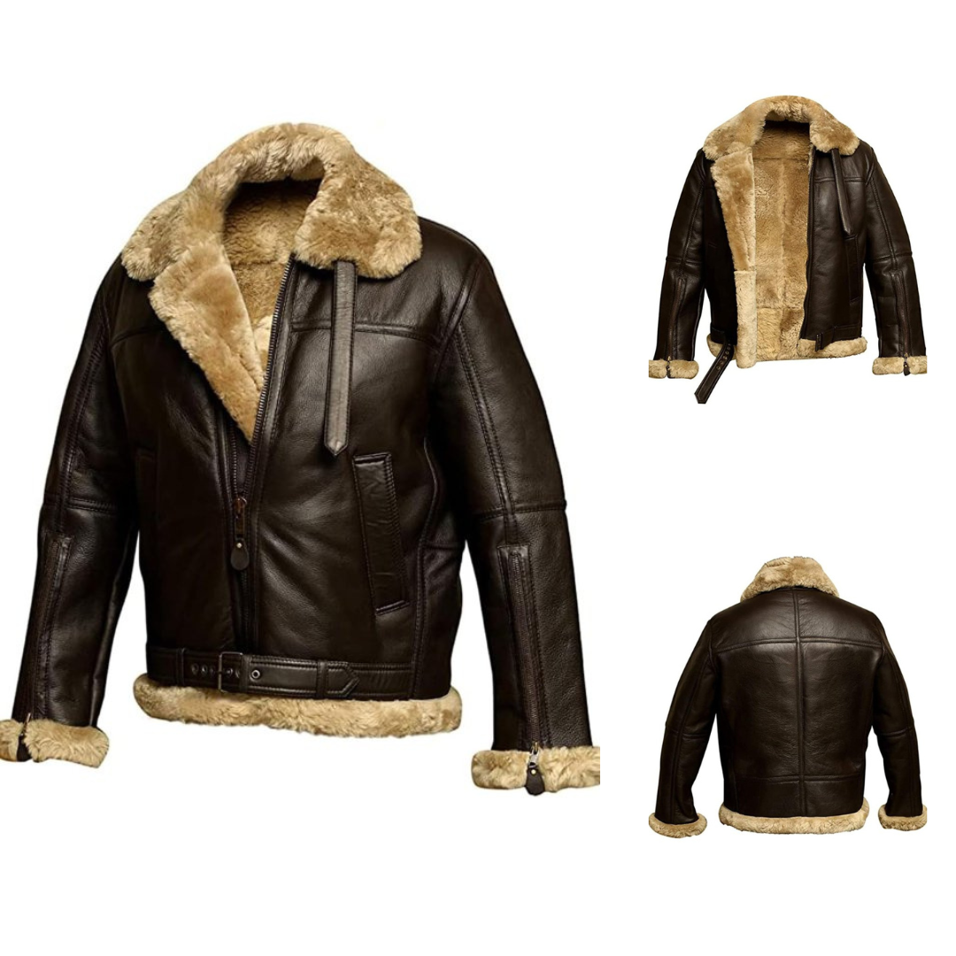 Noriel – Shearling-Lined Men’s Leather Jacket