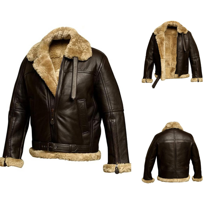 Noriel – Shearling-Lined Men’s Leather Jacket