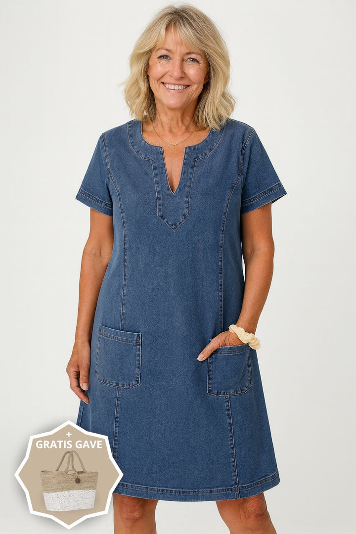 Kairen – Soft-Touch Women’s Denim Day Dress