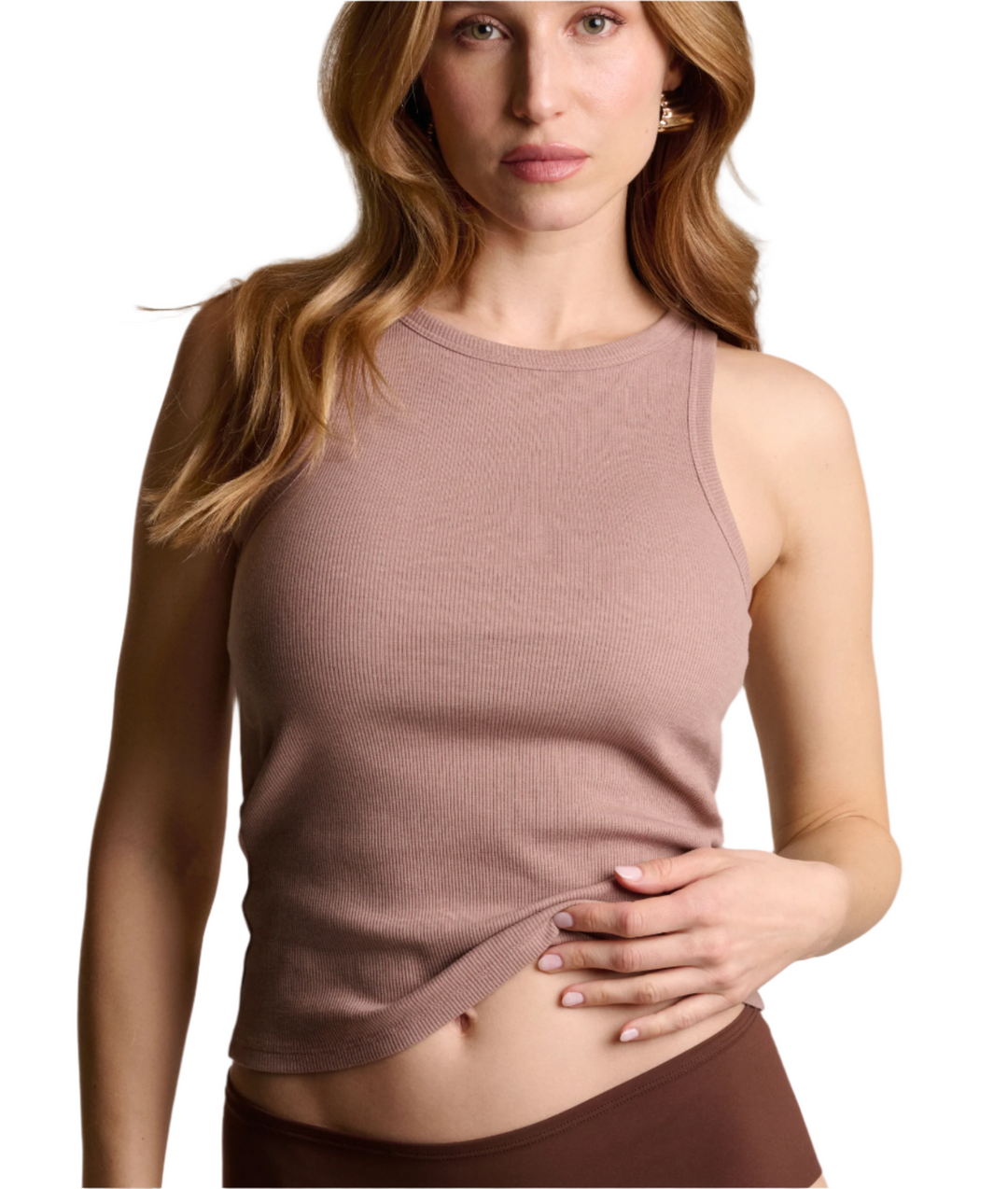 Sofia – Women's Ribbed Cotton Halter Neck Top