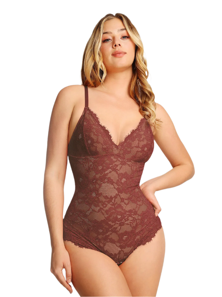 Laura – Firm Control Lace Shaping Bodysuit for Women